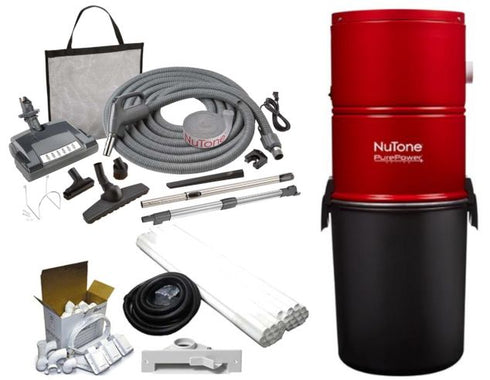 Nutone PP5501 Deluxe Six Inlet Builders Kit Central Vacuum System With Hoses Tools And Fittings