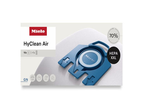 Miele Performance Pack - 16 GN HyClean Air Vacuum Bags & 1 SF-HA50 HEPA Filter
