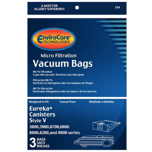 Eureka V Vacuum Bags (3 Pack) by EnviroCare