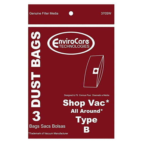 EnviroCare Shop Vac Type B Bags (3 Pack)