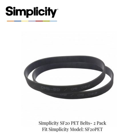 Simplicity S20 PET Vacuum Belts (2 Pack)