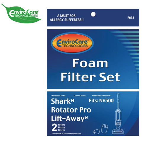 EnviroCare Shark NV500 Rotator Pro Lift Away Filter Set (F653)