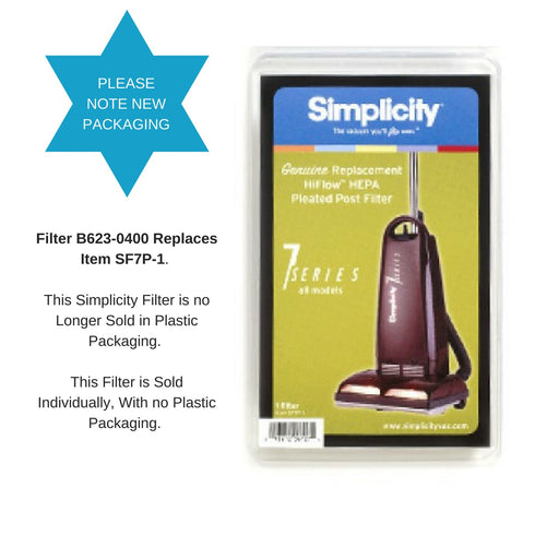 Simplicity B623-0400 HEPA Media Post Filter for 7 Series (SF7P-1)
