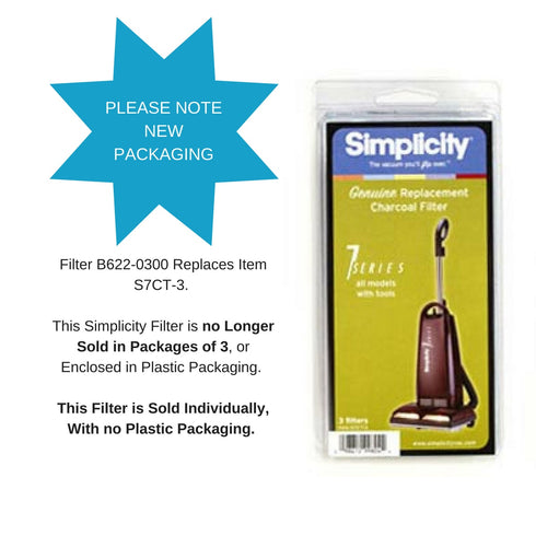Simplicity 7 Series Charcoal Secondary Filter B622-0300- For Models With Tools
