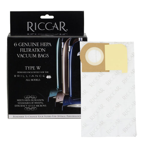 Riccar HEPA Media Brilliance Bags (RWH-6) - 6 Pack