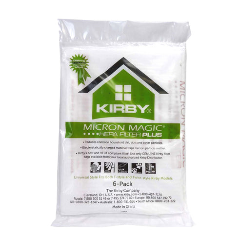 Kirby Universal Fit HEPA Plus Micron Magic Filtration Vacuum Bags - 6 pk