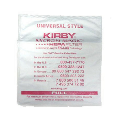 Kirby Universal Fit HEPA Plus Micron Magic Filtration Vacuum Bags - 2 pk