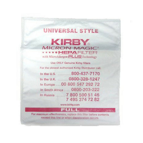 Kirby Universal Fit HEPA Plus Micron Magic Filtration Vacuum Bags - 6 pk
