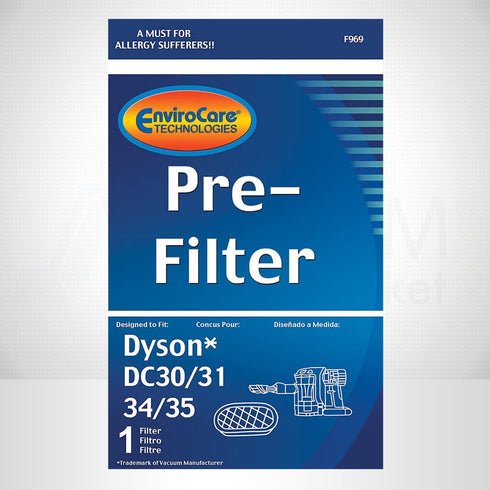 EnviroCare Dyson Replacement Pre Motor Vacuum Filter for DC 30 DC 31 DC 34 and DC 35 (F969)