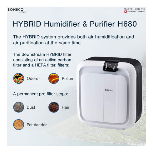 Boneco Hybrid Humidifier & HEPA Air Purifier H680