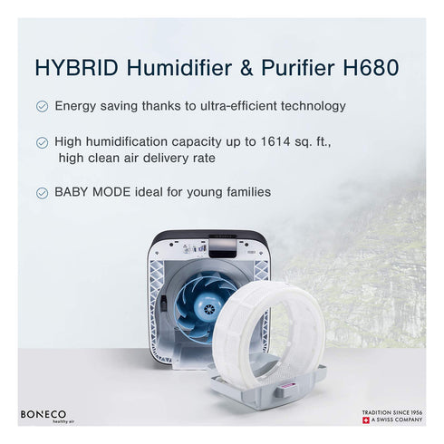 Boneco Hybrid Humidifier & HEPA Air Purifier H680
