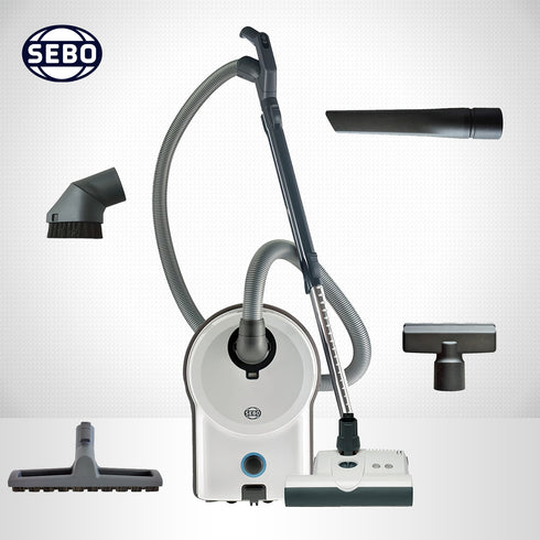 SEBO Airbelt D4 Premium Canister Vacuum Cleaner 90941AM (Arctic White)