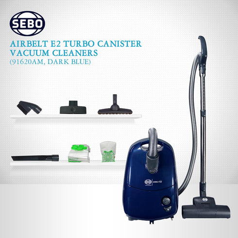 SEBO Airbelt E2 Turbo Canister Vacuum Cleaner 91620AM (Dark Blue)