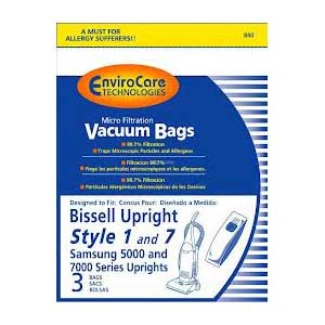 Bissell Style 1 & 7 bags (3pk) by EnviroCare