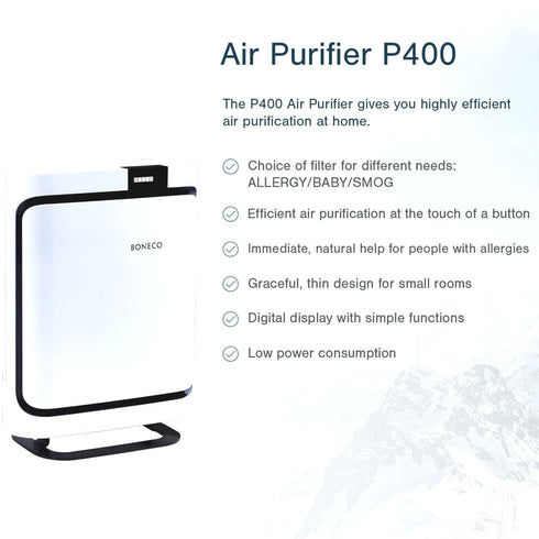 BONECO - Air Purifier P400 with HEPA & Activated Carbon Filter