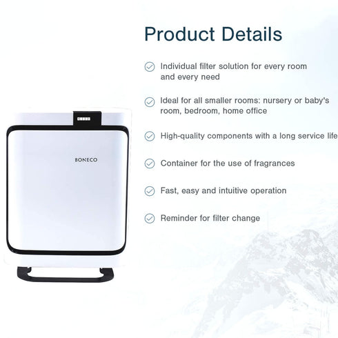 BONECO - Air Purifier P400 with HEPA & Activated Carbon Filter