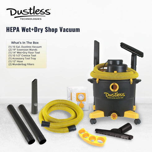 Dustless HEPA Wet+Dry Shop Vacuum