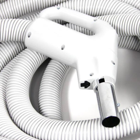 Central Vacuum Electric Hose- 35 Foot Direct Connect- Fits Button Lock and Friction Fit