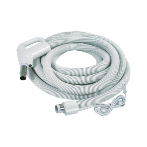 Central Vacuum Electric Hose -30 Foot Electric Corded Pigtail- Fits Button Lock and Friction Fit