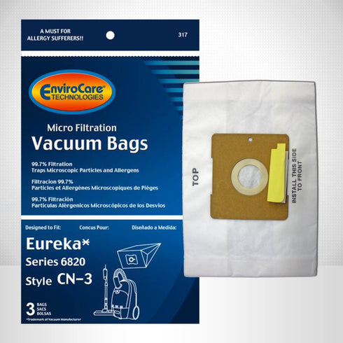 EnviroCare Eureka Series 6820 Style CN-3 Vacuum Bags – 3 Pack