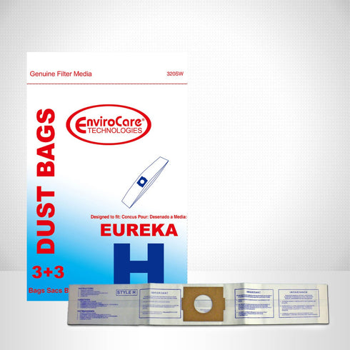 EnviroCare Eureka Type H Vacuum Bags - 3 Pack