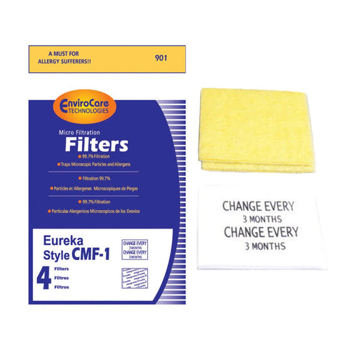 EnviroCare Eureka CMF-1 Dirt Cup Filters – 4 Pack