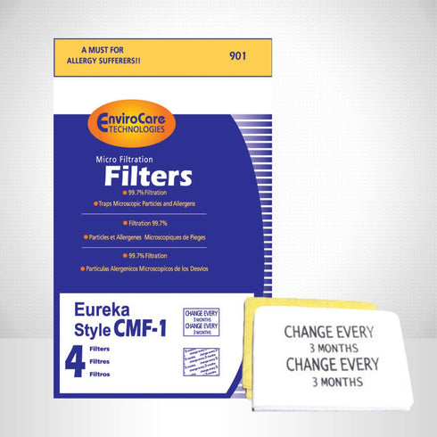 EnviroCare Eureka CMF-1 Dirt Cup Filters – 4 Pack