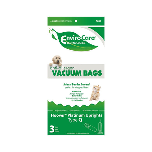 Hoover Type Q Bags by EnviroCare (3 Pack)