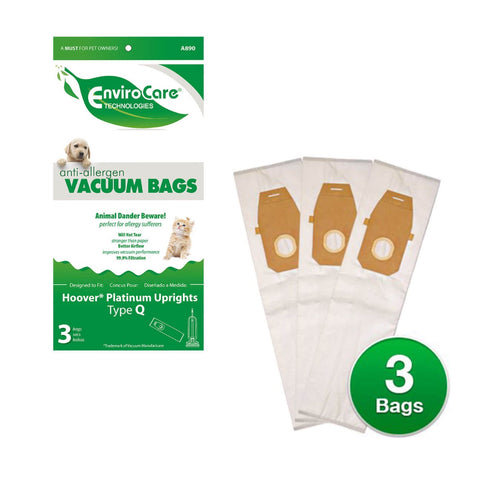 Hoover Type Q Bags by EnviroCare (3 Pack)