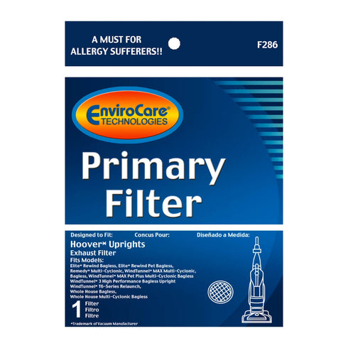 EnviroCare Hoover F286 WindTunnel Primary Exhaust Filter