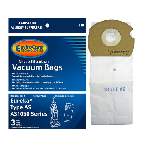 EnviroCare Eureka Type AS Vacuum Bags - 3 Pack