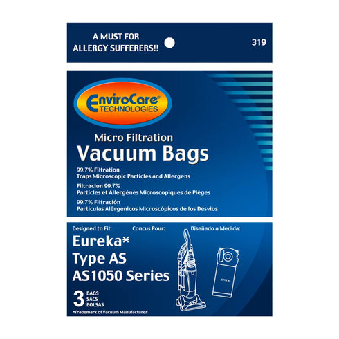EnviroCare Eureka Type AS Vacuum Bags - 3 Pack