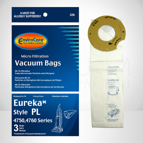 EnviroCare Eureka Style PL Vacuum Bags – 3 Pack