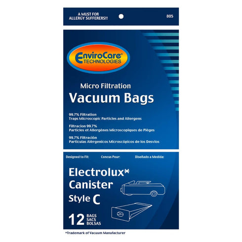 Electrolux Style C Canister Vacuum Bags 12 Pack