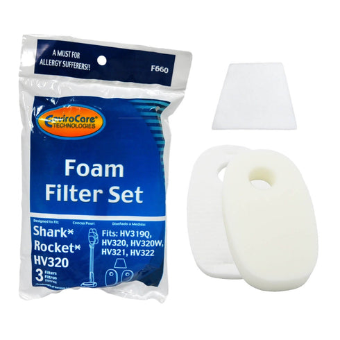 EnviroCare Shark Rocket HV320 Foam Filter Set (F660)