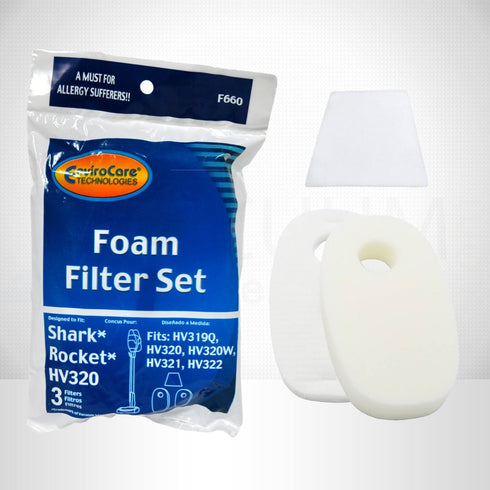 EnviroCare Shark Rocket HV320 Foam Filter Set (F660)