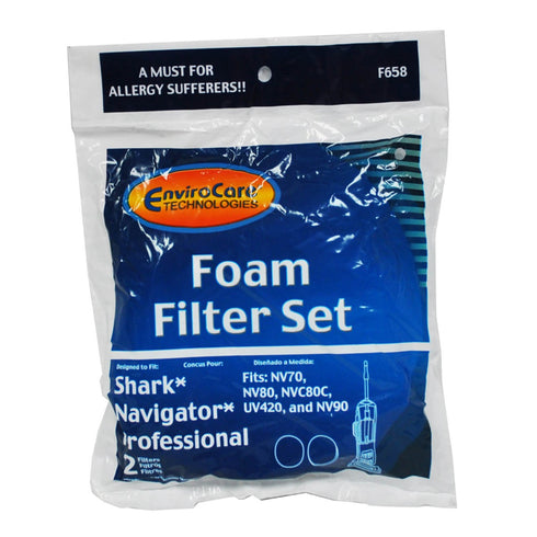 EnviroCare Shark Navigator Professional Foam Filter Set (F658)