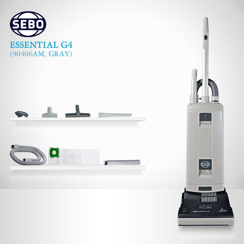 SEBO Essential G4 Upright Vacuum Cleaner 90406AM (Gray)
