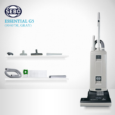 SEBO Essential G5 Upright Vacuum Cleaner 90407AM (Gray)