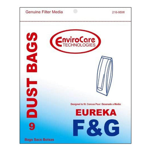 EnviroCare Eureka F&G Vacuum Bags - 9 Pack