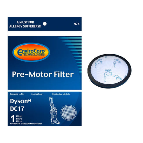 EnviroCare Dyson Replacement Pre Motor Vacuum Filter for DC17
