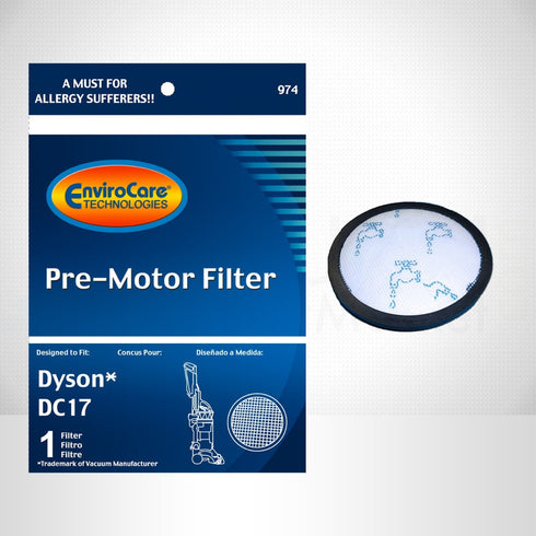 EnviroCare Dyson Replacement Pre Motor Vacuum Filter for DC17