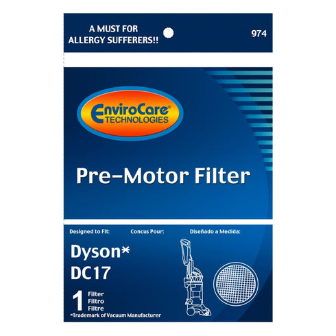 EnviroCare Dyson Replacement Pre Motor Vacuum Filter for DC17