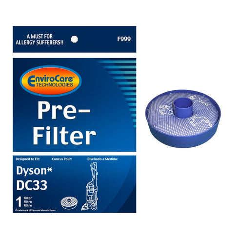 EnviroCare Dyson Replacement Pre Motor Vacuum Filter for DC33 (F999)