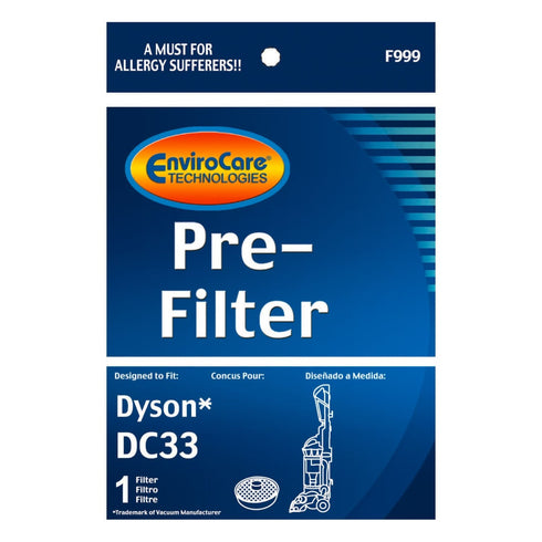 EnviroCare Dyson Replacement Pre Motor Vacuum Filter for DC33 (F999)