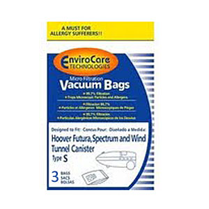 Hoover S Canister Bags (3pk) by EnviroCare