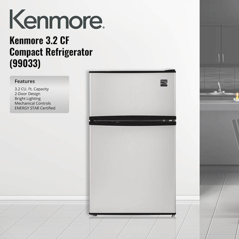 Kenmore 99033 3.2 CF 2-Door Compact Refrigerator