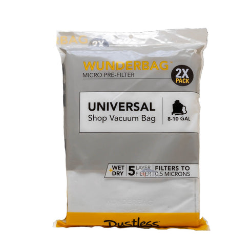 Dustless 8-10 Gal Wunderbag Micro Pre-Filter - 2 Pack