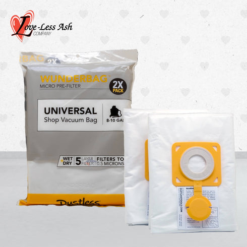 Dustless 8-10 Gal Wunderbag Micro Pre-Filter - 2 Pack