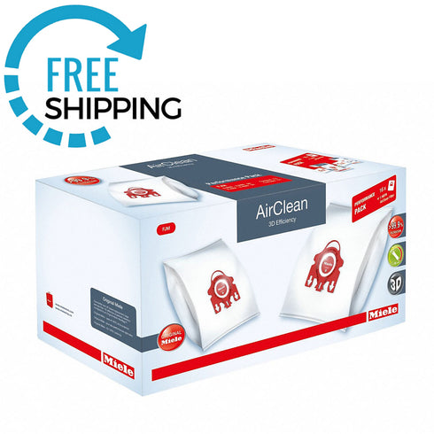 Miele Performance Pack - 16 FJM AirClean 3D Vacuum Bags & 1 SF-HA50 HEPA Filter